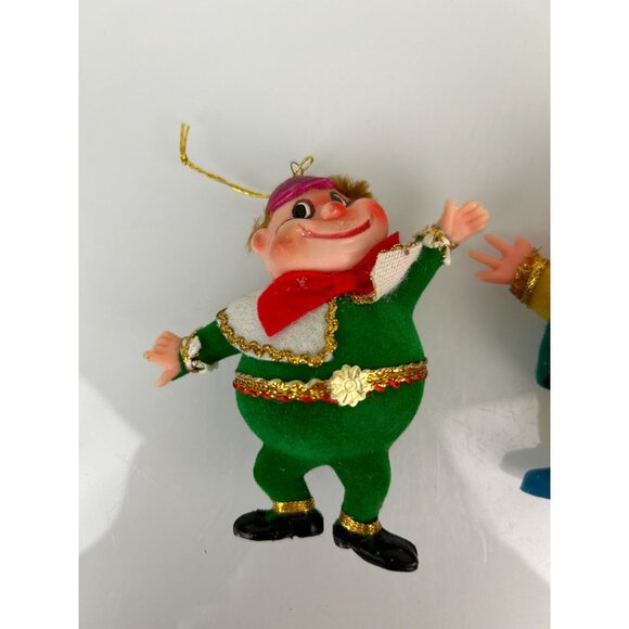Walt Disney Productions Tweedle Dee / Dum & Bashful Dwarf Christmas Ornament VTG - Picture 2 of 12